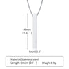 Pillar Necklaces for Men Women,Stainless Steel Rectangle Vertical Bar Pendant Necklace,Simple Casual Collar Gifts - Image 13