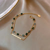 Accessories for Women Crystal Charm Bracelets for Women Gold Color Beaded Chain Double Layered Adjustable Bracelet Jewelry Gift - Image 1