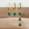 3PCS Stainless Steel Zircon Water Drop Hoop Earrings Set For Women Gold Plated Huggie Heart Earring Piercing Jewelry - Image 9