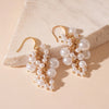 Handmade White Imitation Pearl Dangle Earrings for Women French Elegant Bridal Wedding Romantic Flower Tassel Pendant Earring K1 - Image 11