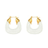 Favourite Color Summer Vocation Chunky Acrylic Resin Hoop Earrings For Woman Stainless Steel Jewelry - Image 7