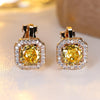 Crystal Round Stone Clip Earrings For Women Rose Gold Silver Color White Green Blue Zircon Jewelry Simple Gifts - Image 10