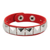 One Row Punk Rock Studded Bracelet Square Spiked Leather Cuff Bracelet for Men Women \Wristband Bracelet - Image 4