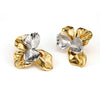 Two Tone Flower Stud Earrings For Women's Stainless Steel Gold Plated Dating - Image 7