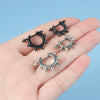 1pc Stainless Steel Cone Silver/Black Color Ear Cartilage Spike Hoop Earring, Tragus Helix Daith Piercing Jewelry For Men - Image 3