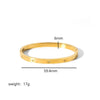 Minimalist Highlight Gold Plated Geometric Bangles Glossy Stainless Steel Bangle For Women Gifts - Image 16