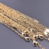 Ten-Piece Stainless Steel Chain Necklace Lot in Gold-Tone with 45 cm Length - Image 7