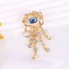 Exaggerated Blue Eye Brooches For Women Men Retro Crystal Tassel Baroque Evil Eyes Brooch Pins Office Party Jewelry Gitf - Image 12