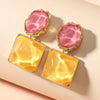 Asymmetric Blue Square Drop Earrings For Women Rhinestone Water Ripple Charms Pendant Earrings Designed Jewelry Gifts - Image 6