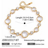 Zircon Geometric Cuff Bracelet For Women Gold Pvd Plated Stainless Steel Cuff Bracelet Jewelry - Image 13