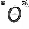 ZS Titanium 1 PC 18G Hoop Earrings Women Men Zircon Round Earrings D Shape 3 Colors Helix Cartilage Piercings Jewelry - Image 28