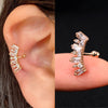 Adjustable Ear Cuff No Piercing with Cubic Zirconia Butterfly and Flower Designs - Image 29