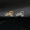 Titanium 5 Marquise CZ Crown Cartilage Earring 16G Cluster CZ Flat Back Helix Stud Nose Piercing Jewelry - Image 2