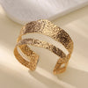 Stainless Steel Bracelet For Women Men Aesthetic Flower Leaf Bangle Opening Gold Color Geometric Bangles Bracelets Jewelry - Image 26