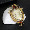Vintage Gothic Crystal Rhinestones Cameo Head Brooches For Women Queen's Cameo Beauty Head Brooch Pins Clothing Accessories Gift - Image 3