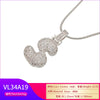 Silver Color Bubble Initial Letters Necklaces 26 Letters Pendants Necklaces for Women Brass CZ Jewelry - Image 51