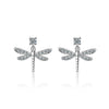 Silver Hollow Butterfly Stud Earrings For Women Jewelry Accessories Prevent Allergies - Image 6