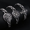 Medieval Norse Viking Rune Wolf Bracelet Man Stainless Steel Valknut Witch Knot Compass Bracelet for Men Scandinavian Jewelry - Image 2
