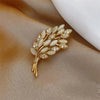 Korean Full Rhinestone Rose Pearl Brooches for Women Tulip Wheat Ear Bamboo Panda Zircon Brooch Pins Female Suit Coat Jewelry - Image 2