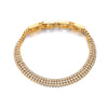 Shiny Cubic Zirconia 2/3 Row Chain Wrist Bracelet For Women Stainless Steel Wedding Jewelry - Image 10