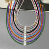 Seed Bead Choker Necklace with Heart Pendant - Image 2