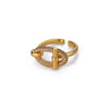 Stainless Steel Oval Hollow Zircon Open Rings For Women Gold Color Wedding Aesthetic Ring Summer Jewelry Accessories Bff - Image 6