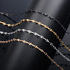 Lip Embossed Chain 2.5mm Thin Stainless Steel Necklace Handmade Link Jewelry Accessories - Image 2