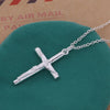 Silver Necklace Pendant Chain Cross For Women Jewelry Party Wedding Accessories Gifts - Image 6