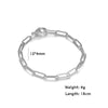 Punk Paperclip Bracelets for Women Men Oval Chains Cable Chain Bangle Stainless Steel Wrist Jewelry - Image 8