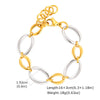 Stainless Steel Oval Chain Bracelet for Women, Gold Plated Chunky Link Bracelet Wristband, Jewelry - Image 10
