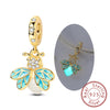 Silver Charm Beads Glowing Luminous Firefly Butterfly Pendant for Bracelet Charm Jewelry - Image 34