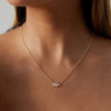 Simple Stainless Steel Horse Eye Zircon Necklace Elegant Crystal Collarbone Chain For Women Jewelry Accessories - Image 3