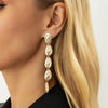 Punk Irregular Texture Ellipse Drop Earrings for Women Metal Pierced Long Dangle Earrings Year Jewelry - Image 3