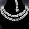 Iced Out Cuban Link Chain 14MM Prong Rhombus Diamond Cuban Chain Hip Hop Choker Necklaces Women Men Jewelry - Image 5