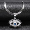 Vintage Crystal Evil Demon Eye Choker Necklaces for Women Stainless Steel Gold Plated Necklaces Jewelry Collares - Image 8