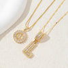 2Pcs Full CZ Zircon Iced Crystal Initial Letter Flower Necklace Women Copper A-Z Alphabet Pendant Couple Jewelry Birthday Gifts - Image 26