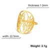 Hollow Open Ring for Men Women Stainless Steel Adjustable Rings Jewelry Friend Lover Gift - Image 9