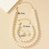 Minimalist Imitation Pearl Necklace Earrings Bracelet Jewelry Set Women's Party Accessories - Image 4