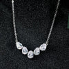 Sparkling Teardrop Cubic Zirconia Necklace Earrings Set For Women Elegant Bridal Wedding Party Jewelry Accessories - Image 2