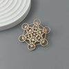 punk style hollow Metatron stainless steel gold-plated brooch, black-suit accessories, wedding matching set - Image 7