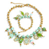 Europe Handmade Jewelry Summer Style Beads Chain Ceramic Heart Eye Drop Charm Necklace Bracelet Vintage Set Jewelry - Image 7