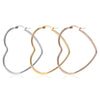 30-60mm Exaggerate Big Hoop Earring Heart Earrings For Women Stainless Steel Gold Color Hip Hop Korea Jewelry - Image 3