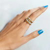A Niche Two-Color Four-Ring Copper Jewelry Ring, Style, Stacking Artifact, Suitable For Young Wome Jewelry - Image 4