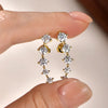 4.5mm&4mm&3mm Stud Earring Gold Long Climber Earrings for Women Daily Jewelry - Image 5