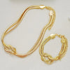 Double Layer Knot Necklace Bracelet Set For Women Gold Color Snake Chain Choker Twisted Chunky Jewelry Accessories - Image 4