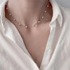 A women's beaded pearl lace gold gothic pendant collar necklace girl's jewelry accessory - Image 3