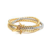 Beaded Stretch Bracelet with Crystal Accents in Gold-Tone - Image 6