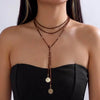 Vintage Red Velvet Bowknot Choker Necklace for Women Elegant Weave Knotted Bowknot Long Rope Layered Chain Y2K Sexy Jewelry Gift - Image 7