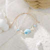 Shell and Starfish Charm Bracelet with Adjustable Rope Detail - Image 16