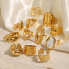Sculptural Adjustable Ring in Multiple Gold-Tone Designs - Image 3